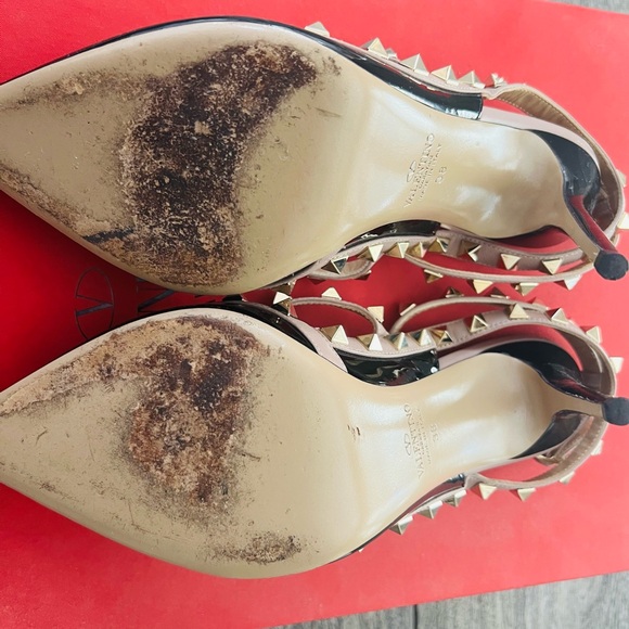 Valentino 100m rock stud slingback high heel - Picture 4 of 8